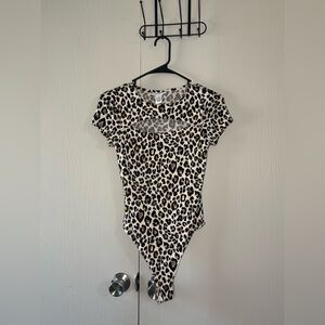 Leopard Print Short Sleeve Bodysuit